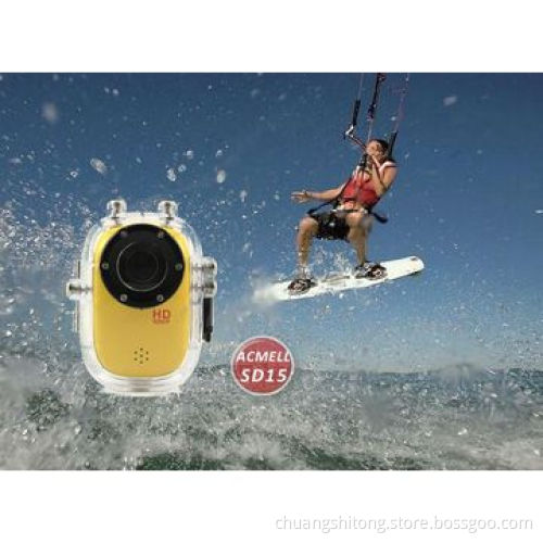 12-megapixel image with 140 degree wide angle, sport DVR waterproof 1,080p, underwater 30M